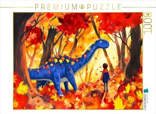 Calvendo Herbststimmung mit dem Dinosaurier im bunten Wald