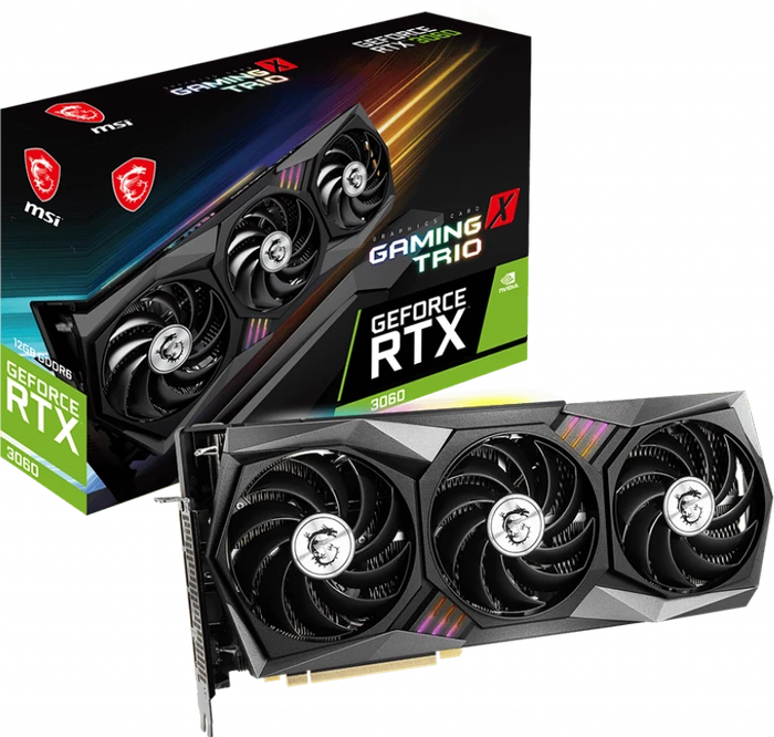 MSI GeForce RTX 3060 Gaming X Trio 12G, 12GB GDDR6, HDMI, 3x DP