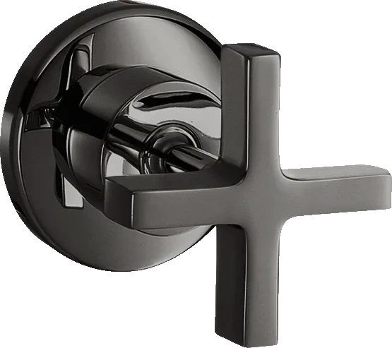 Hansgrohe AXOR Citterio Absperrventil Unterputz mit Kreuzgriff polished black chrome