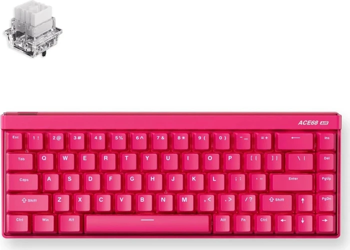 Mchose Ace 68 Air HE Ultra Esports Keyboard, Rose Red, LEDs RGB, Mount Tai Magnetic Switch GT, USB, US