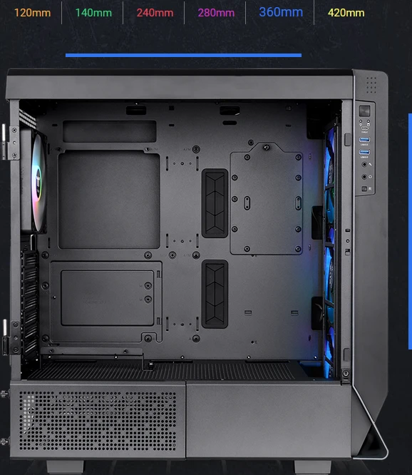 Thermaltake Ceres 500 TG ARGB, schwarz, Glasfenster