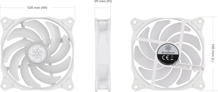 SilverStone Air Blazer 120RW, weiß, 120mm