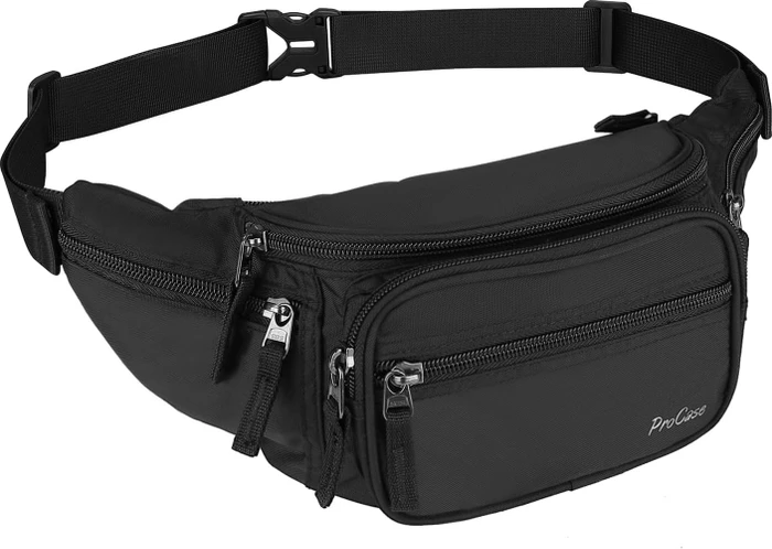 ProCase Fanny Pack Bauchtasche schwarz