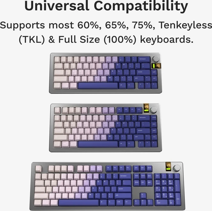Glorious GPBT Gradient V2 Keycaps, Kunststoff (PBT), Purple Haze, violett, 135 Tasten, ANSI-US