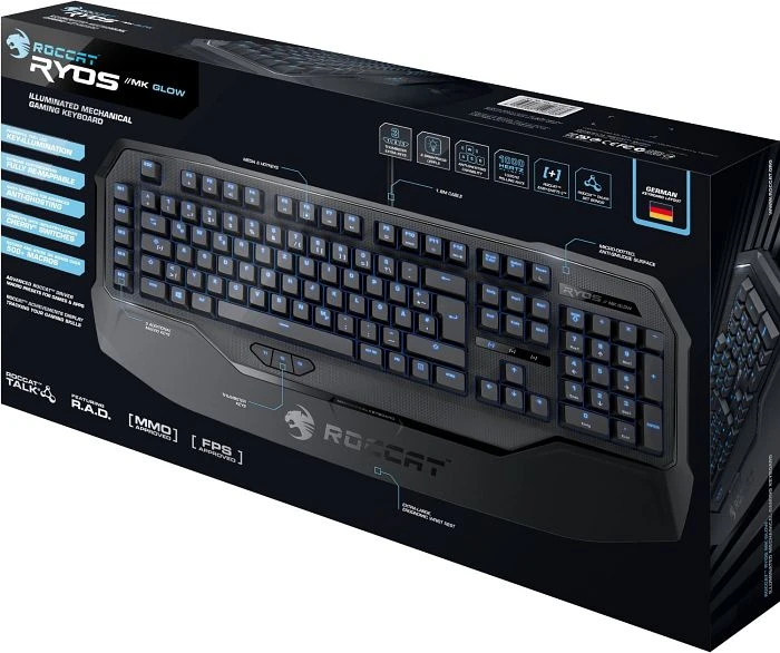 Roccat Ryos MK Glow, MX BLACK, USB, DE