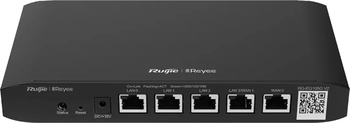 Ruijie Reyee EG100 RG-EG105G-V2 Desktop Gigabit Smart Router, 5x RJ-45, V2