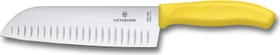Victorinox SwissClassic Santokumesser mit Kullenschliff, 17cm gelb