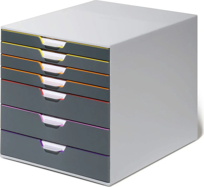 Durable Varicolor 7 Schubladenbox, 7 Schubladen, grau
