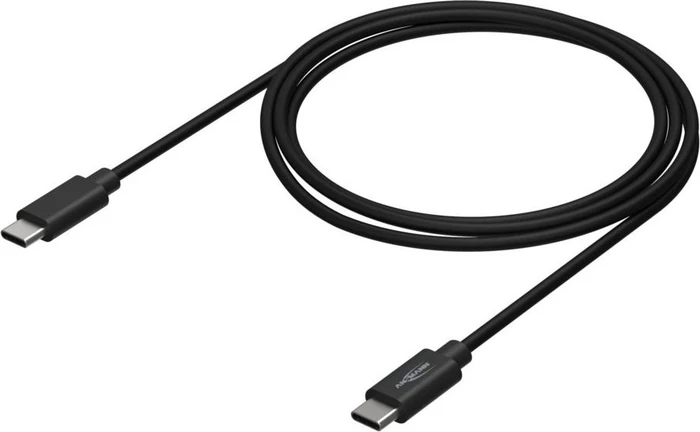 Ansmann USB-C Kabel, USB 3.0, 5Gb/s, 60W PD 3.0, USB-C Stecker auf USB-C Stecker, schwarz, 1.2m