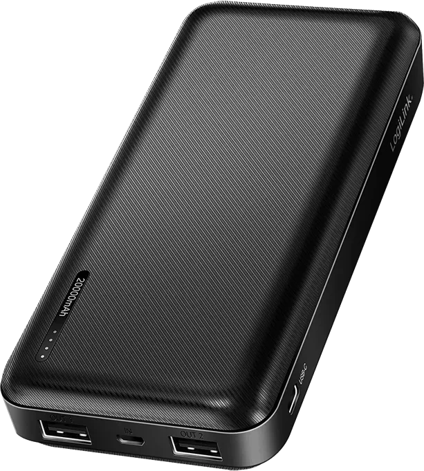 LogiLink Powerbank 20000mAh 2x USB-A, 1x USB-C schwarz