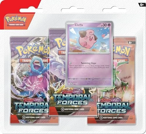 Pokémon - Karmesin & Purpur Gewalten der Zeit Top 3-Pack Blister (verschiedene Ausführungen)