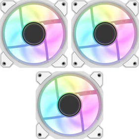 DarkFlash DR08 White 3-in-1, weiß, 120mm, 3er-Pack