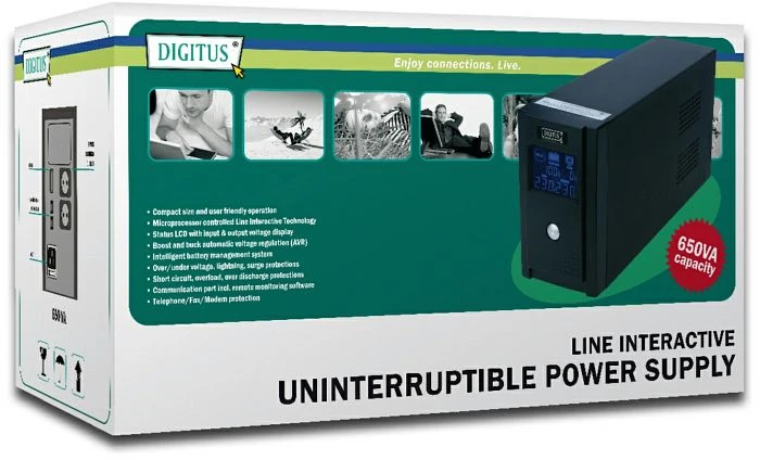 Digitus Professional Line Interactive LCD 650VA, USB