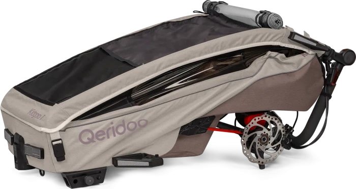 Qeridoo Kidgoo 1 Pro Gen 2 Fahrradanhänger barista brown (Modell 2026)