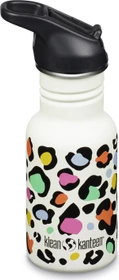 Klean Kanteen Kid Classic Flip Sport Cap Trinkflasche 355ml leopard print