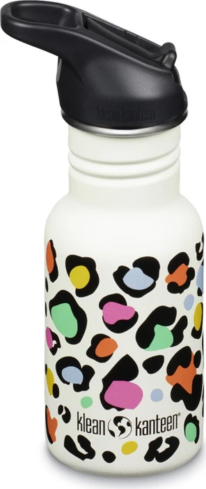 Klean Kanteen Kid Classic Flip Sport Cap Trinkflasche 355ml leopard print