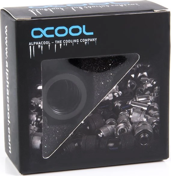 Alphacool Eiszapfen Rohranschluss G1/4" auf 14mm, deep black