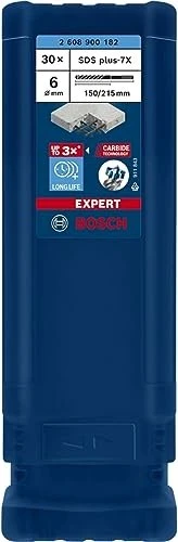 Bosch Professional EXPERT SDS-plus-7X Hammerbohrer, 6x150x215mm, 30 Stück