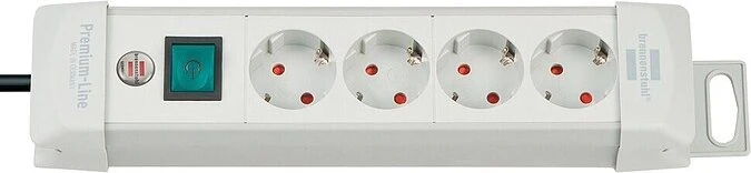 Brennenstuhl Premium-Line, 4-fach, 1.8m, grau