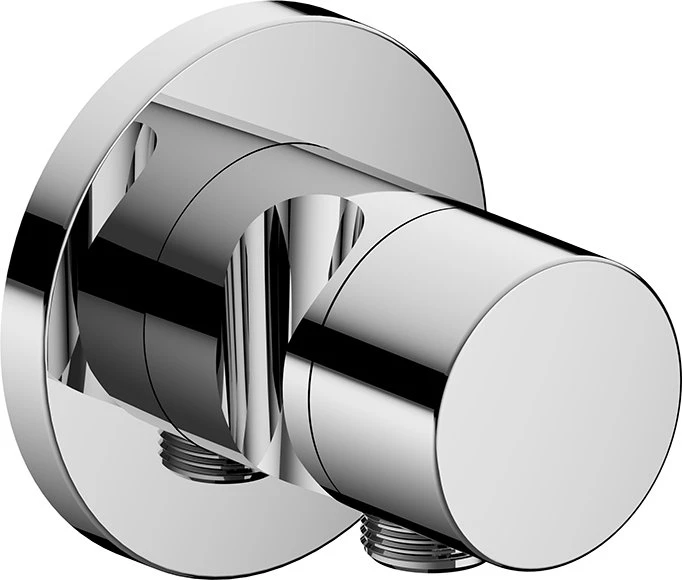 Keuco IXMO 59557 Pure 2-Wege Ab- und Umstellventil mit Schlauchanschluss und Brausehalter rund verchromt
