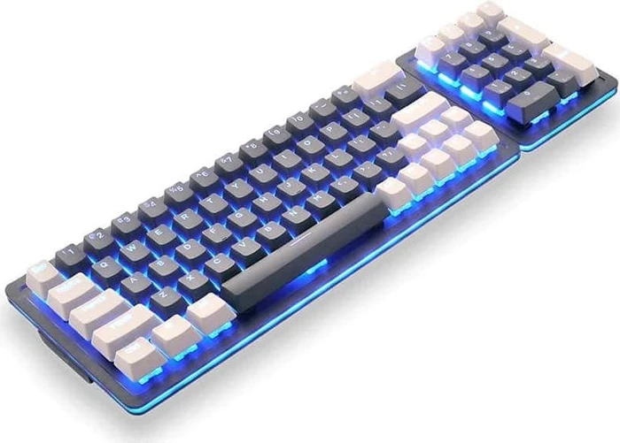 Mountain Mineral Keycap Set, Kunststoff (PBT) Double-Shot, weiß/schwarz, 113 Tasten (104+9), ANSI-US