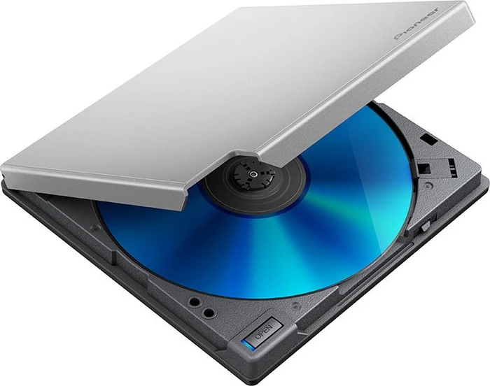 Pioneer BDR-XD08TS Snow White Silver, SlimLine, USB-C 3.0