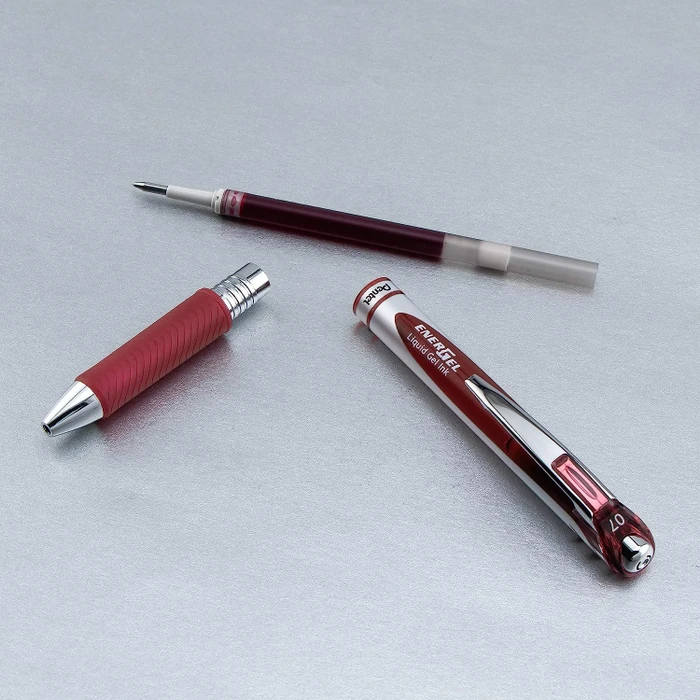 Pentel EnerGel XM BL77 Gelroller burgunder/silber, 12er-Pack