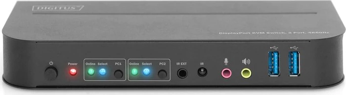Digitus 4K 60Hz DisplayPort/USB KVM-Switch, 2-port