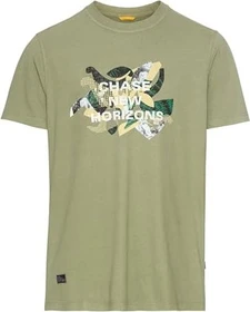Camel Active Print Organic Cotton T-Shirt kurzarm dunkelgrün (Herren)