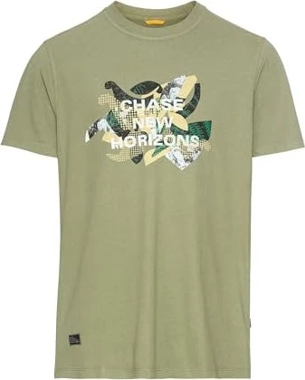 Camel Active Print Organic Cotton T-Shirt kurzarm dunkelgrün (Herren)