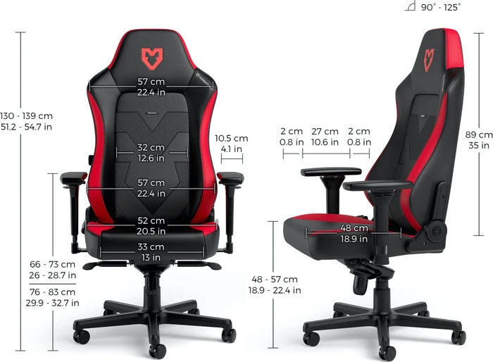 noblechairs Hero MOUZ Edition Gamingstuhl, schwarz/rot