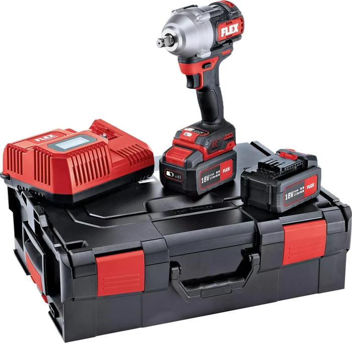 Flex IW 1/2" 750 18.0-EC/5.0 Set Akku-Schlagschrauber inkl. L-Boxx + 2 Akkus 5.0Ah