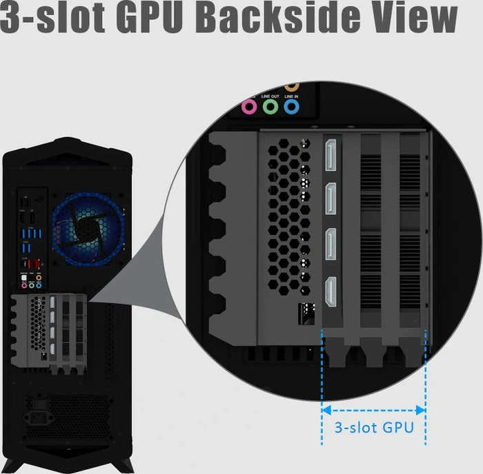 Glotrends Vertical Graphics Card Support Bracket, 3-Slot, gewinkelt, PCIe 5.0, 150mm, schwarz