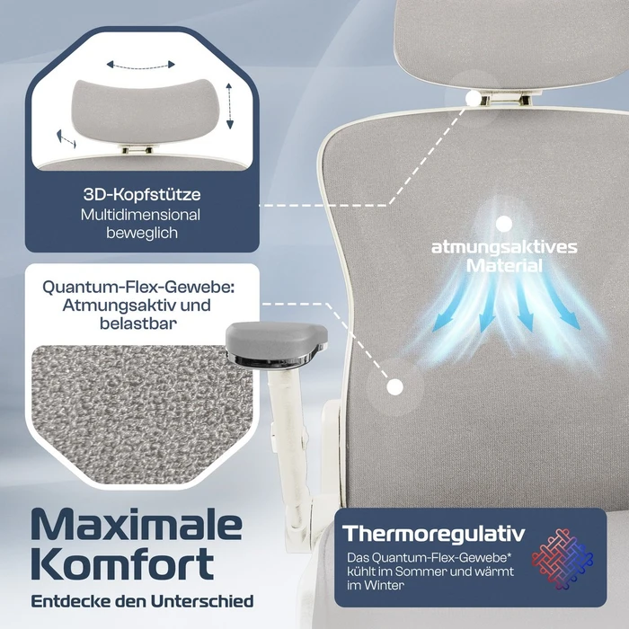 Clouvou PowerSeat Bürostuhl, weiß