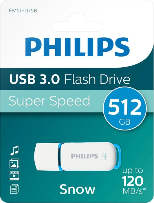 Philips Snow Edition 3.0 512GB, USB-A, USB 3.2 Gen 1×1
