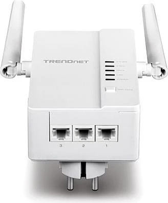TRENDnet Powerline AV2 1200 Wireless Starter Kit, Powerline/WLAN-Access Point und Powerline-Adapter Set, 2er-Bundle