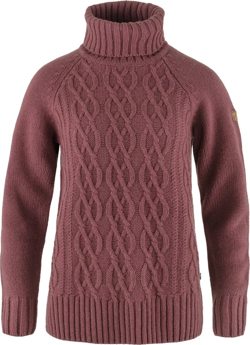 Fjällräven Övik Cable Roller Neck Strickpullover mesa purple (Damen)