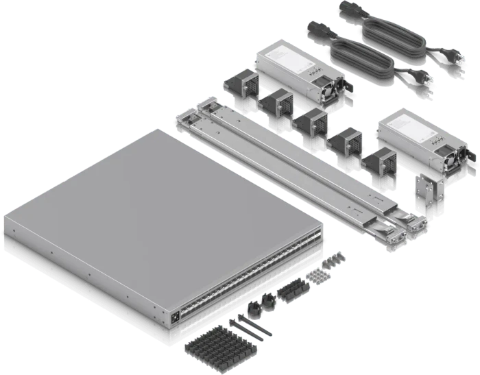 Ubiquiti Enterprise Campus Aggregation Rackmount 25G Managed Switch, 48x SFP28, 6x QSFP28