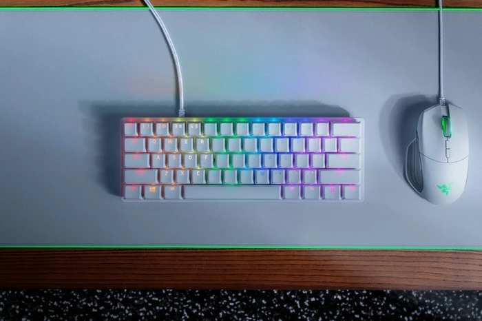 Razer Huntsman Mini, Mercury White, Razer Linear Optical RED, USB, US