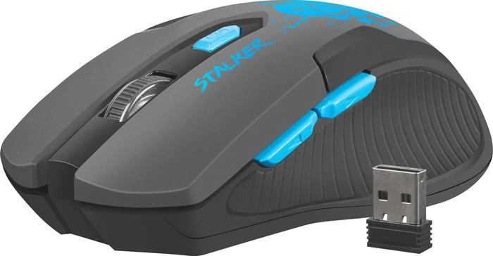 Natec Fury Stalker Wireless Gaming Mouse dunkelgrau/blau, USB
