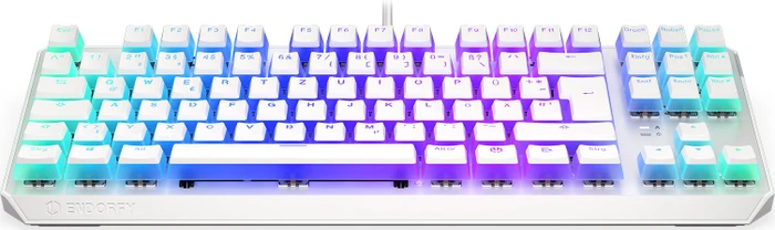 Endorfy Thock TKL Pudding, Onyx White, PBT, LEDs RGB, Kailh BROWN, USB, DE