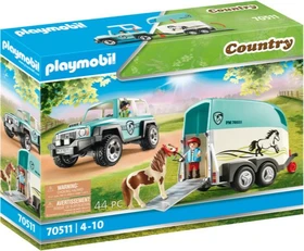 playmobil Country PKW mit Ponyanhänger