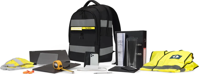 Dicota Reflective 25 Liter, Notebook Rucksack, schwarz, V2