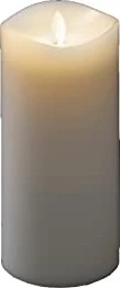 Konstsmide Echtwachskerze 18cm weiß LED warmweiß, 1 Stück