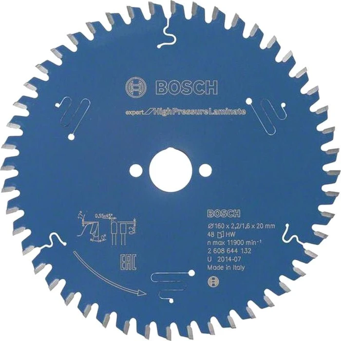 Bosch Professional Expert for Laminated Panel Kreissägeblatt 60Z, 190x1.6x30mm, 1 Stück