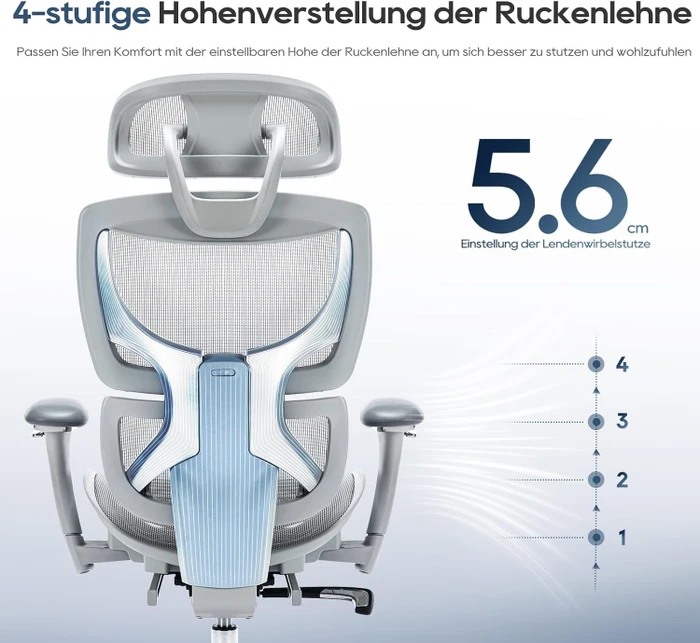Colamy Aerix Bürostuhl, grau