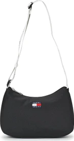 Tommy Hilfiger Essential Logomuster Schultertasche schwarz