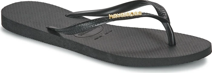Havaianas Slim Logo Metallic schwarz/gold (Damen)