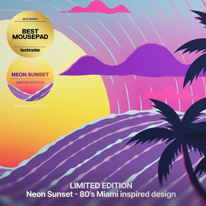 SteelSeries QcK XXL Neon Sunset Limited Edition, 900x400mm, Motiv mehrfarbig