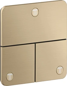 Hansgrohe Axor ShowerSelect ID softsquare Kontrollfeld Ventil für 3 Verbraucher brushed bronze
